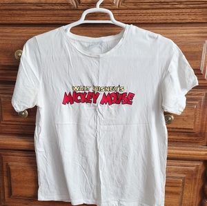 Mickey Mouse white tee Large